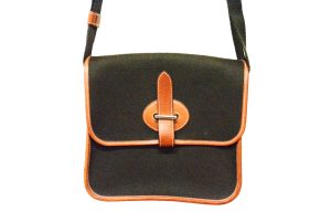 エルメス ブエナ ベンチュラ ミニ キャンバス レザー ショルダー バッグ