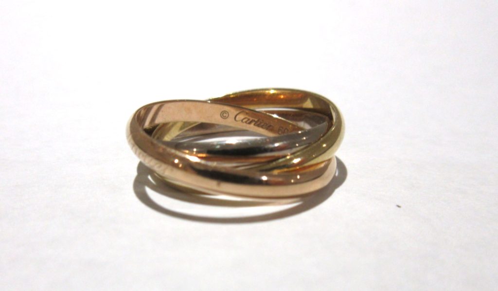 ブランドジュエリー カルティエトリニティリング 買取 750/K18 YG・PG・WG