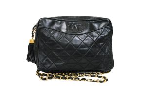 シャネル 買取 ラムスキン マトラッセ フリンジ チェーン ショルダー バッグ