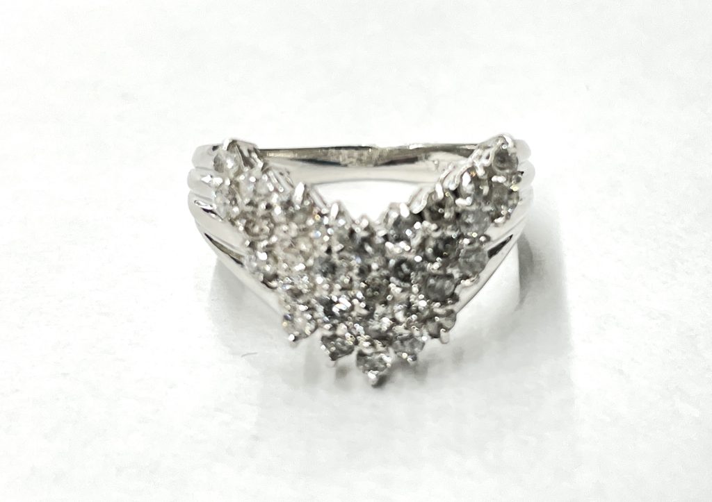 プラチナ買取 メレダイヤモンド デザイン リング