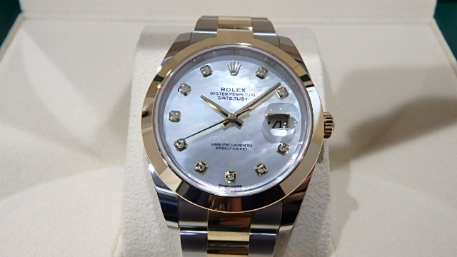 ロレックス デイトジャスト41 YGコンビ 126303 シェル10PD 買取価格