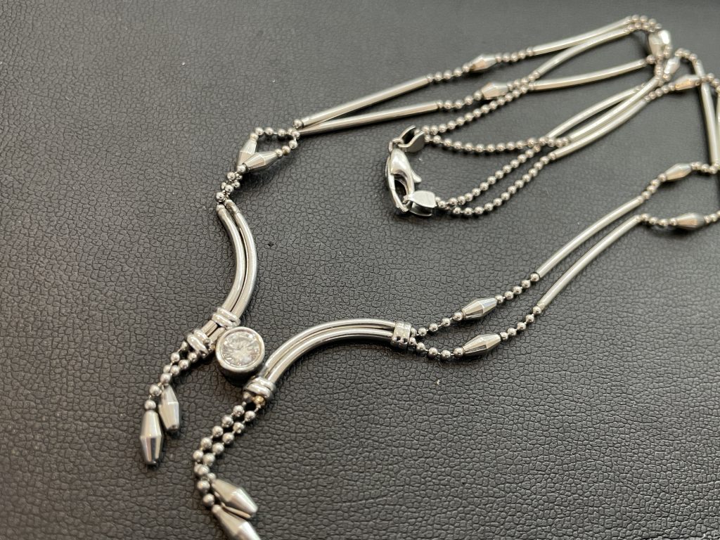 Pt850 ダイヤモンドネックレス 買取 一粒ダイヤ 0.3ct