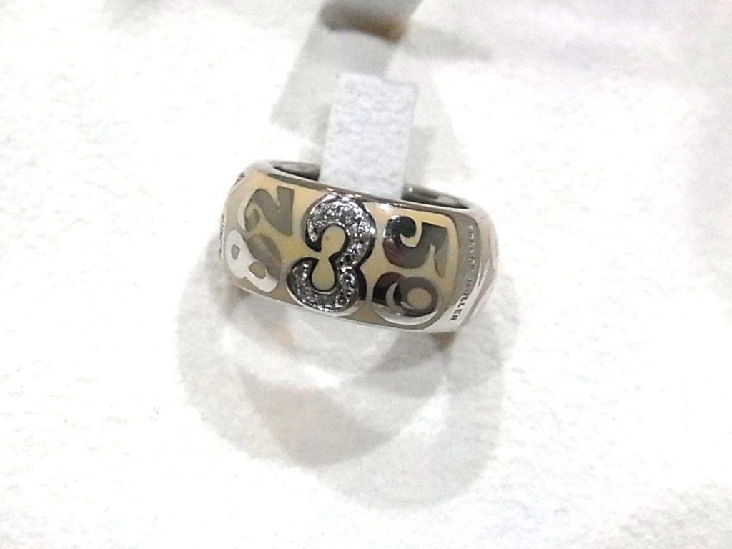 フランクミュラー 買取 タリスマン エナメル＆WG ダイヤモンド リング 11号 箱