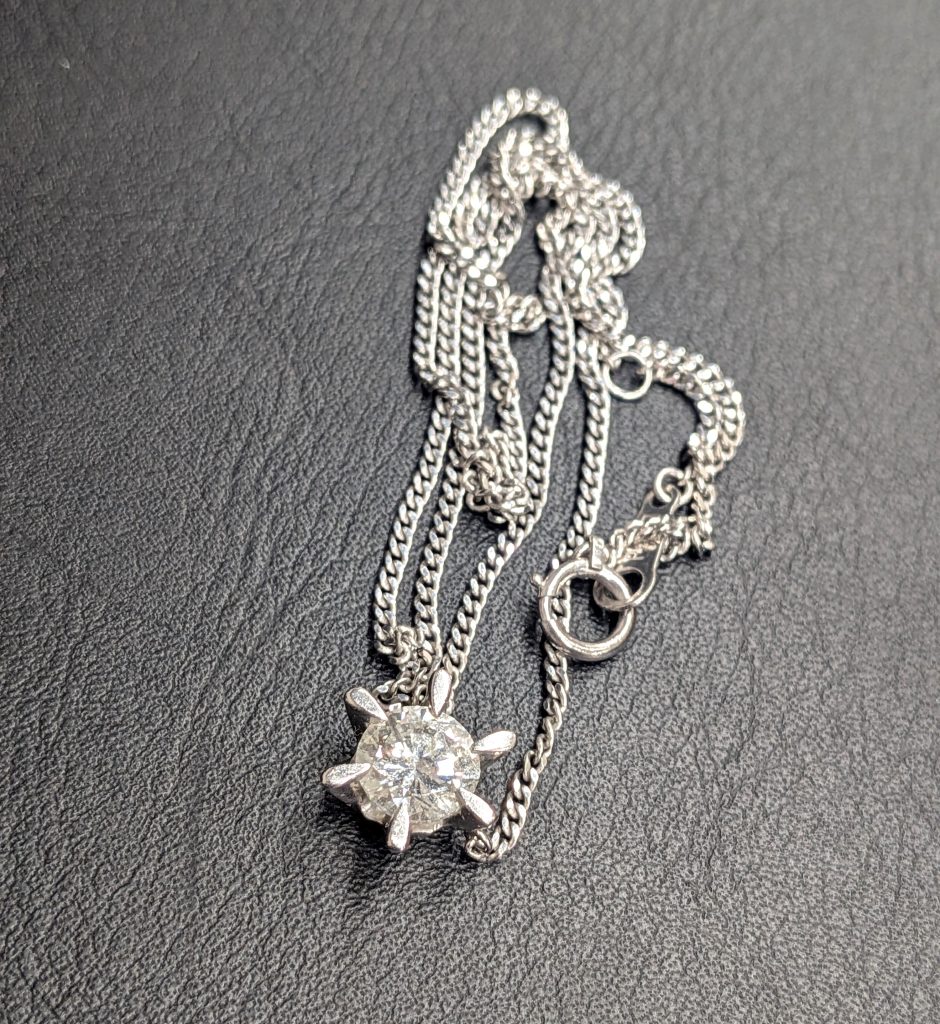 ダイヤモンドネックレス 買取 PT850 D1.005ct プラチナ製