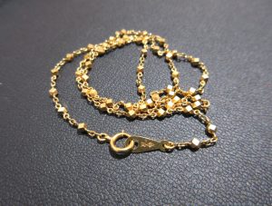 貴金属 Ｋ１８製 チェーンネックレス買取 ホールマーク刻印