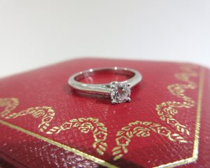 カルティエ 1895 ソリテールリング 買取 Pt950 D0.30ct 箱