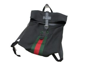 グッチ シェリーライン バックパック買取 ナイロンキャンバス レザー