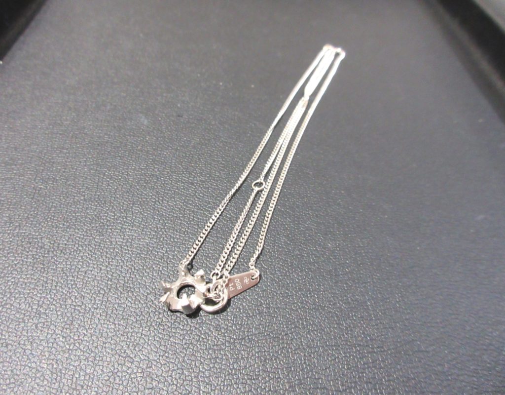 貴金属 プラチナ製 喜平ネックレス買取 ジュエリーマキ Pt850 ダイヤモンド返却