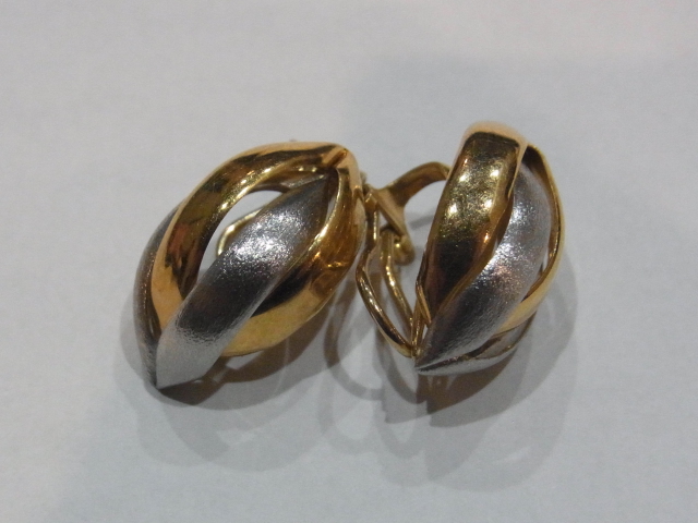 貴金属ジュエリー 買取 K18×Pt900 コンビイヤリング