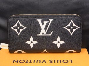 ルイヴィトン 買取 バイカラーモノグラム  ジッピーウォレットM80481 ブラックベージュ