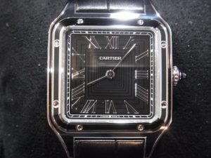 カルティエ 買取 サントス デュモン 黒文字盤 WSSA0046 箱・保証書