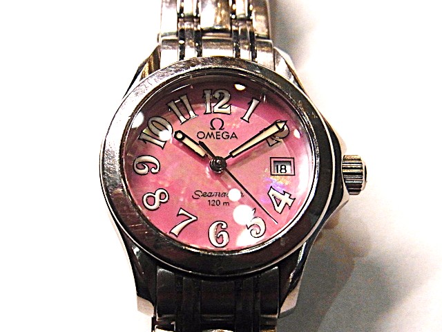 オメガ 買取 シーマスター120M ピンクシェル文字盤 2581.66