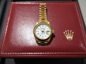 ロレックス デイトジャスト 69178G レディース 買取 85年頃 白文字盤 10Pダイヤ  付属品完備