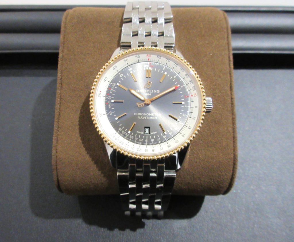 ブライトリング ナビタイマー買取 U17326211M1A1 ベゼルYG グレー文字盤