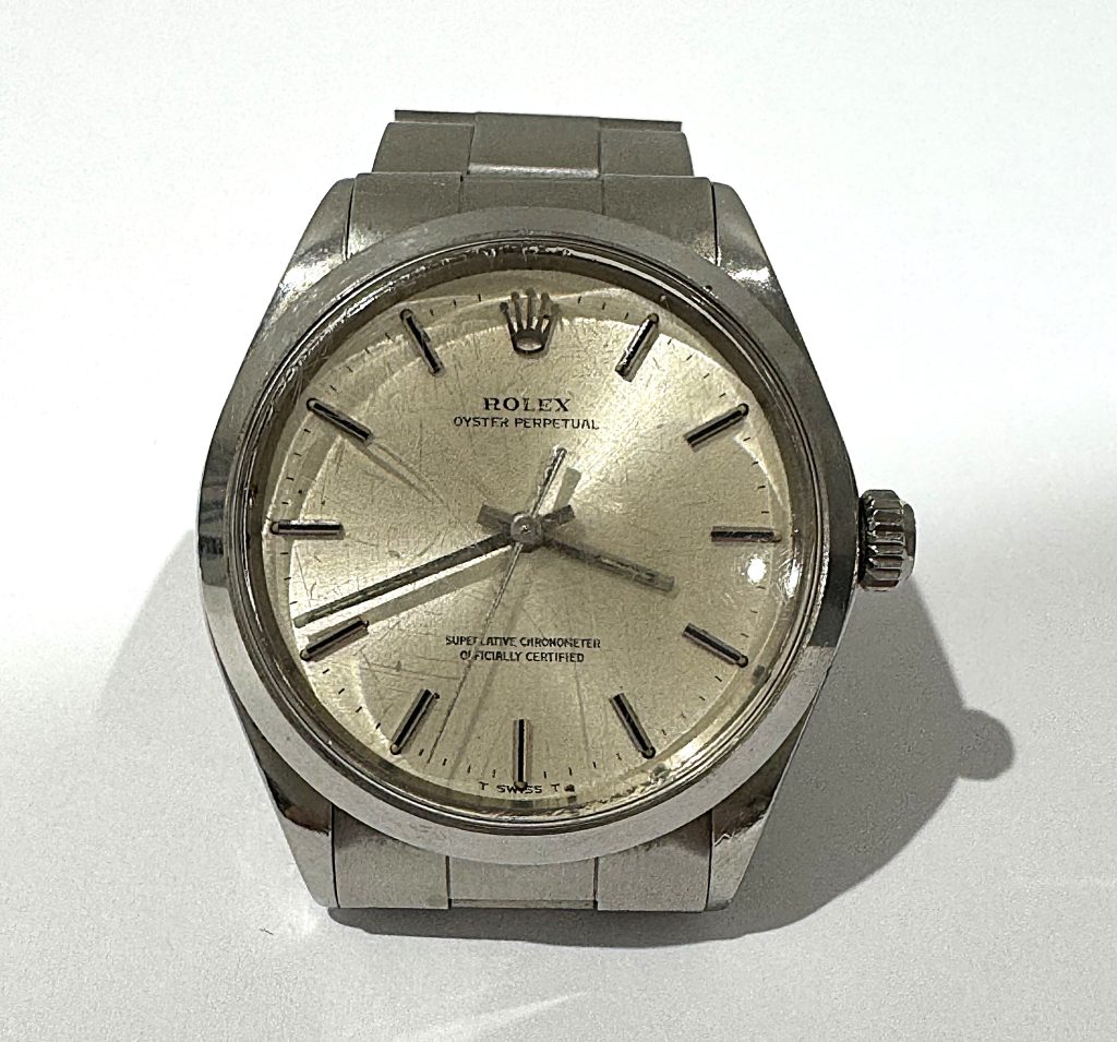 ロレックス オイスターパーペチュアル 1002 買取 72年製 シルバー文字盤 コマのみ