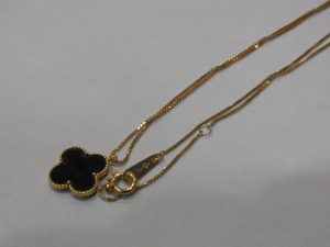 貴金属 買取 K18製 ネックレス オニキス 造幣局刻印