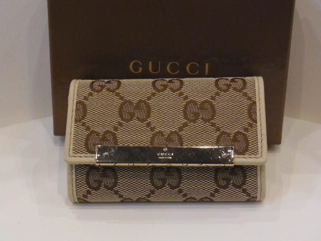 グッチ 買取 キーケース GGキャンバス 127048 ダークブラウン