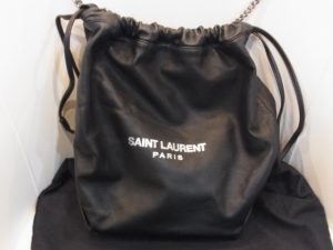 サンローラン 買取 レザー テディ 巾着バッグ