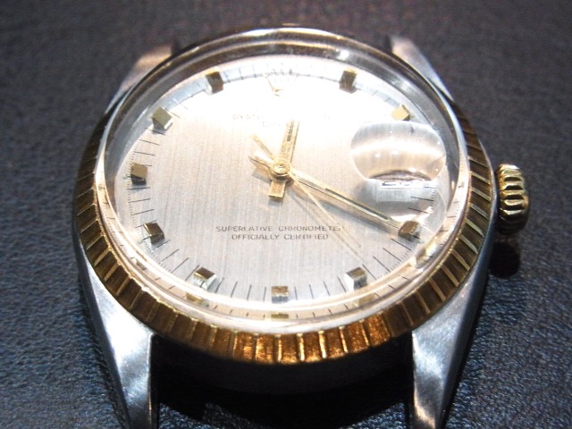 ロレックス 買取 オイスターパーペチュアル デイト 1505 グレー ショートインデックス 1968年頃