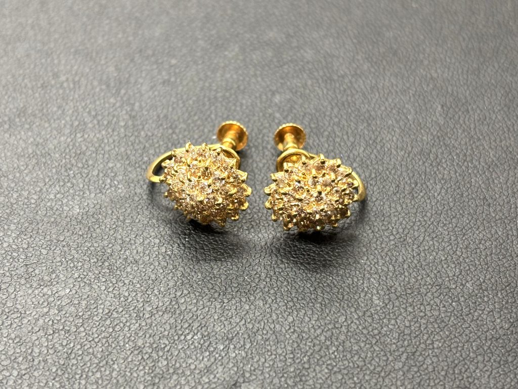 K18 ピアス 買取 メレダイヤ0.51ct 18金 貴金属アクセサリー