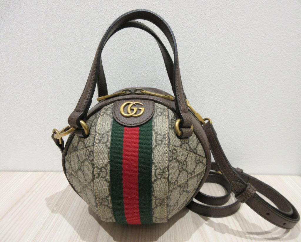 未使用 グッチ オフディア GGスプリーム ラウンドショルダーバッグ 買取 574794