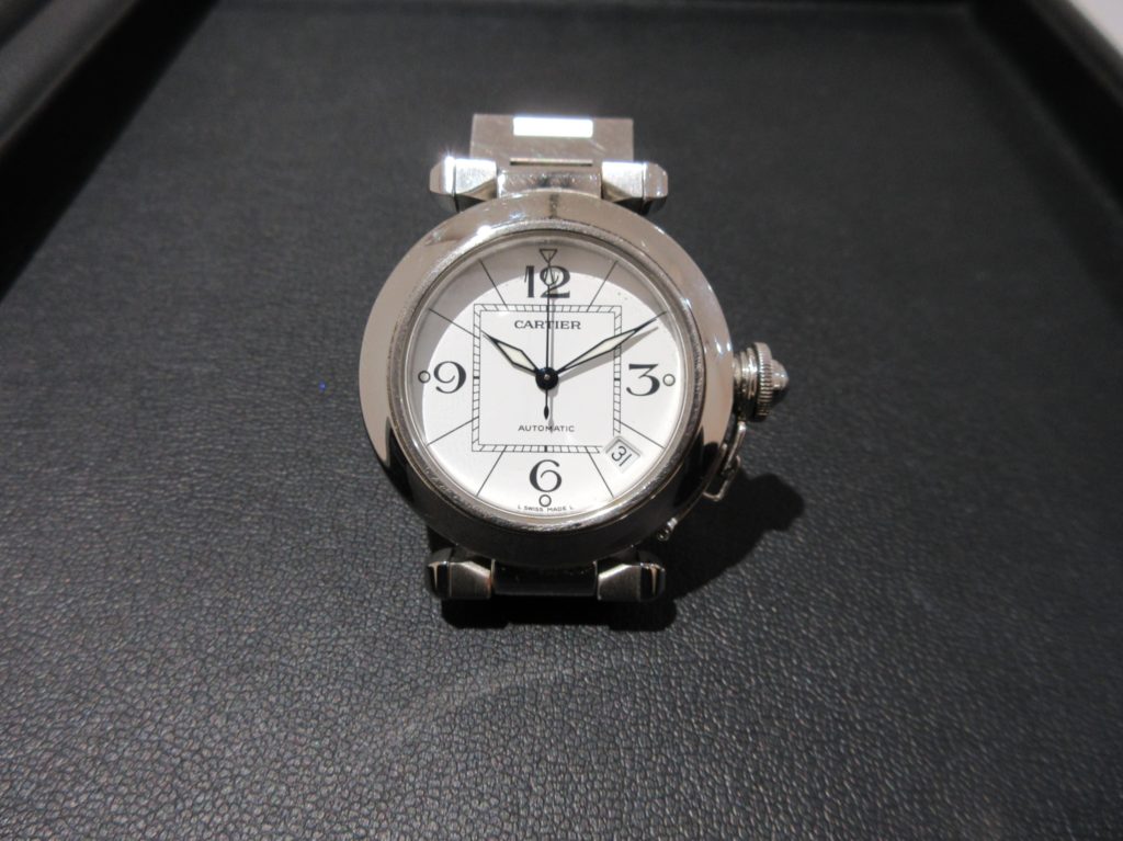 カルティエ 腕時計 パシャC 買取 自動巻 W31074M7 白文字盤 付属品無し