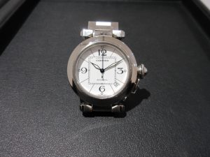 カルティエ 腕時計 パシャC 買取 自動巻 W31074M7 白文字盤 付属品無し