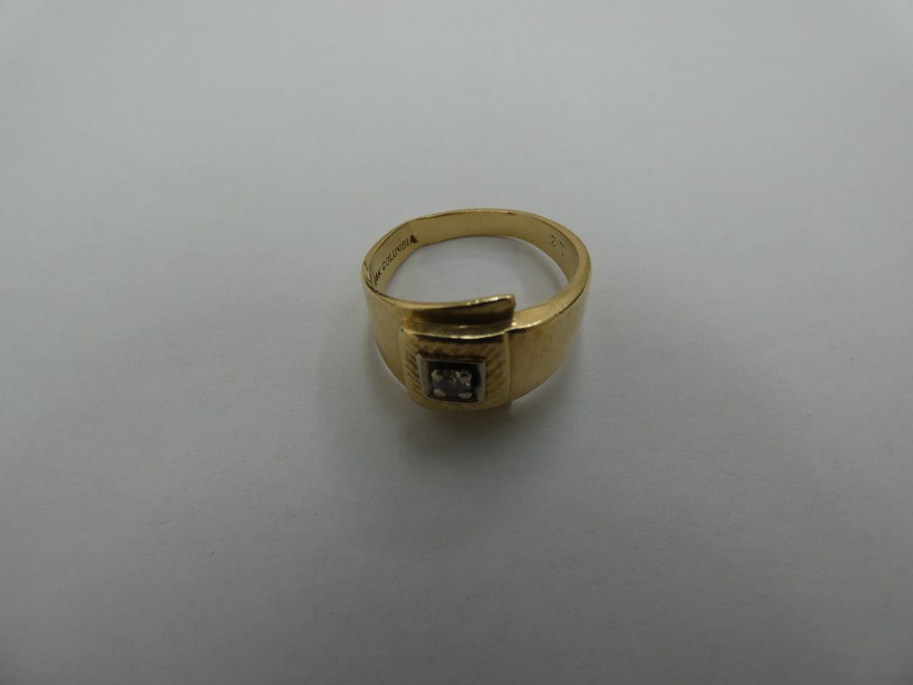 貴金属ジュエリー 買取 14K リング ダイヤ0.12ct アトK