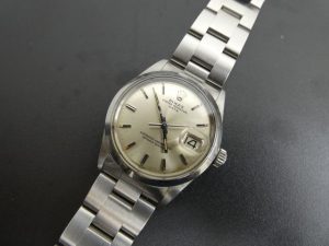 ロレックス オイスターパーペチュアルデイト シルバー文字盤本体のみ ヴィンテージ時計買取
