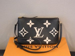 ルイヴィトン 買取 ポシェット・ドゥーブルジップ M80787 アンプラント ノワール/ベージュ