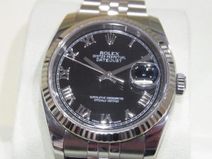 ロレックス 買取 デイトジャスト 116234 ブラックローマ 箱・保証書 ランダム番