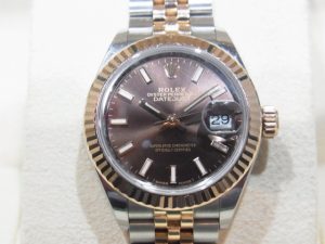 ロレックス 買取 デイトジャスト 279171 チョコレート 文字盤