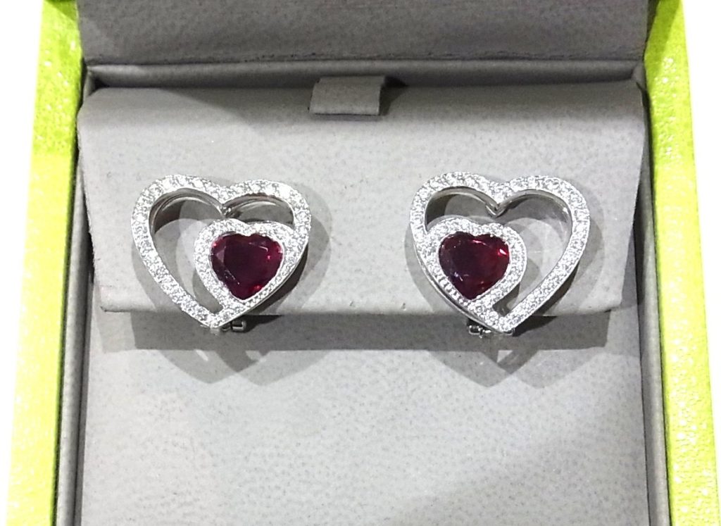 フレッド買取 プリティウーマン ルベライト ダイヤモンド 750ＷＧ ピアス