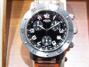 エルメス 買取 クリッパーダイバー CL2.910 ブラック文字盤
