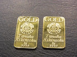 田中貴金属製 インゴット 買取 24金 999.9 インゴット 2g 2枚
