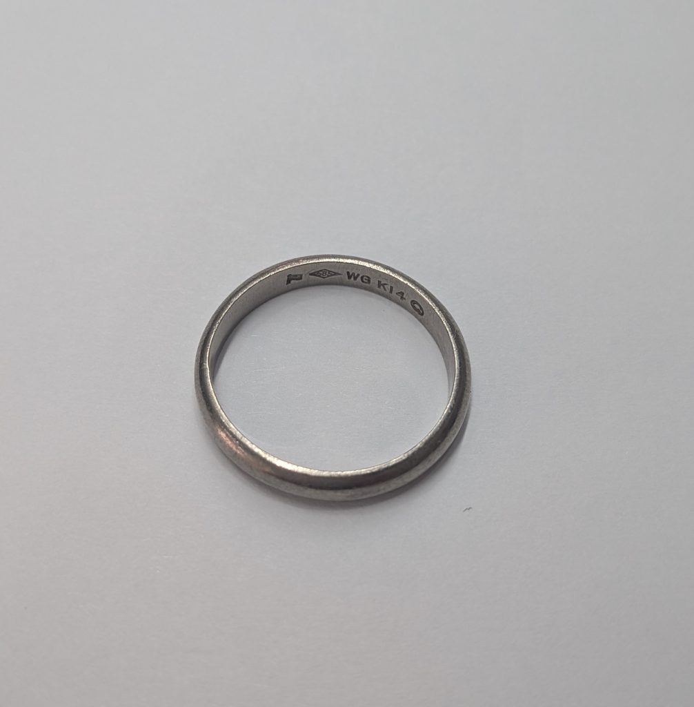 貴金属 K14WG 買取 K14ホワイトゴールド リング 585 金製品